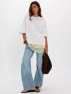 FP X We The Free Perfect Oversized Tee. Size XS Color White